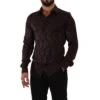 Dolce & Gabbana Bordeaux Silk Men's Shirt -Lux Lair Store 6360715