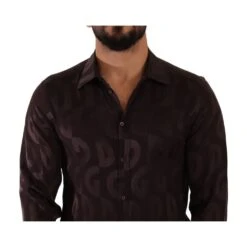 Dolce & Gabbana Bordeaux Silk Men's Shirt -Lux Lair Store 6360719