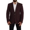 Dolce & Gabbana Purple Cotton Men's Blazer -Lux Lair Store 6360733