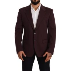 Dolce & Gabbana Purple Cotton Men's Blazer