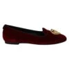 Dolce & Gabbana Burgundy Cotton Flat Women's Shoe -Lux Lair Store 6361014