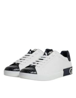 Dolce & Gabbana White Black Leather Portofino Sneaker Men's Shoes (Pre-Owned) 11 Dolce & Gabbana White Black Leather Portofino Sneaker Men's Shoes (Pre-Owned) -Lux Lair Store 6411884