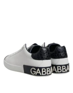 Dolce & Gabbana White Black Leather Portofino Sneaker Men's Shoes (Pre-Owned) 12 Dolce & Gabbana White Black Leather Portofino Sneaker Men's Shoes (Pre-Owned) -Lux Lair Store 6411885
