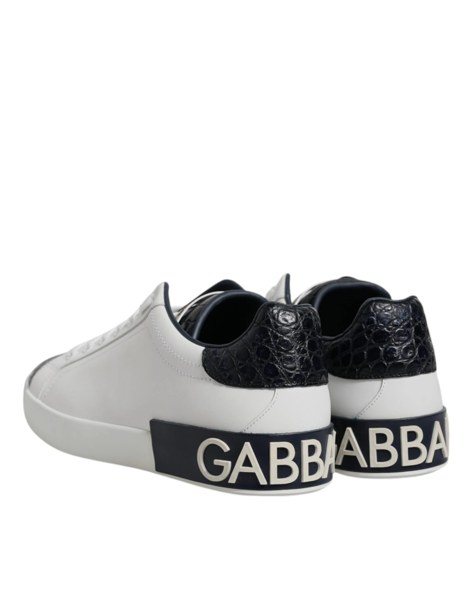 Dolce & Gabbana White Black Leather Portofino Sneaker Men's Shoes (Pre-Owned) 7 Dolce & Gabbana White Black Leather Portofino Sneaker Men's Shoes (Pre-Owned) - Image 5