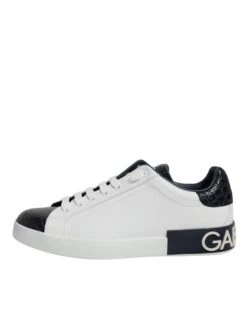 Dolce & Gabbana White Black Leather Portofino Sneaker Men's Shoes (Pre-Owned) 13 Dolce & Gabbana White Black Leather Portofino Sneaker Men's Shoes (Pre-Owned) -Lux Lair Store 6411886