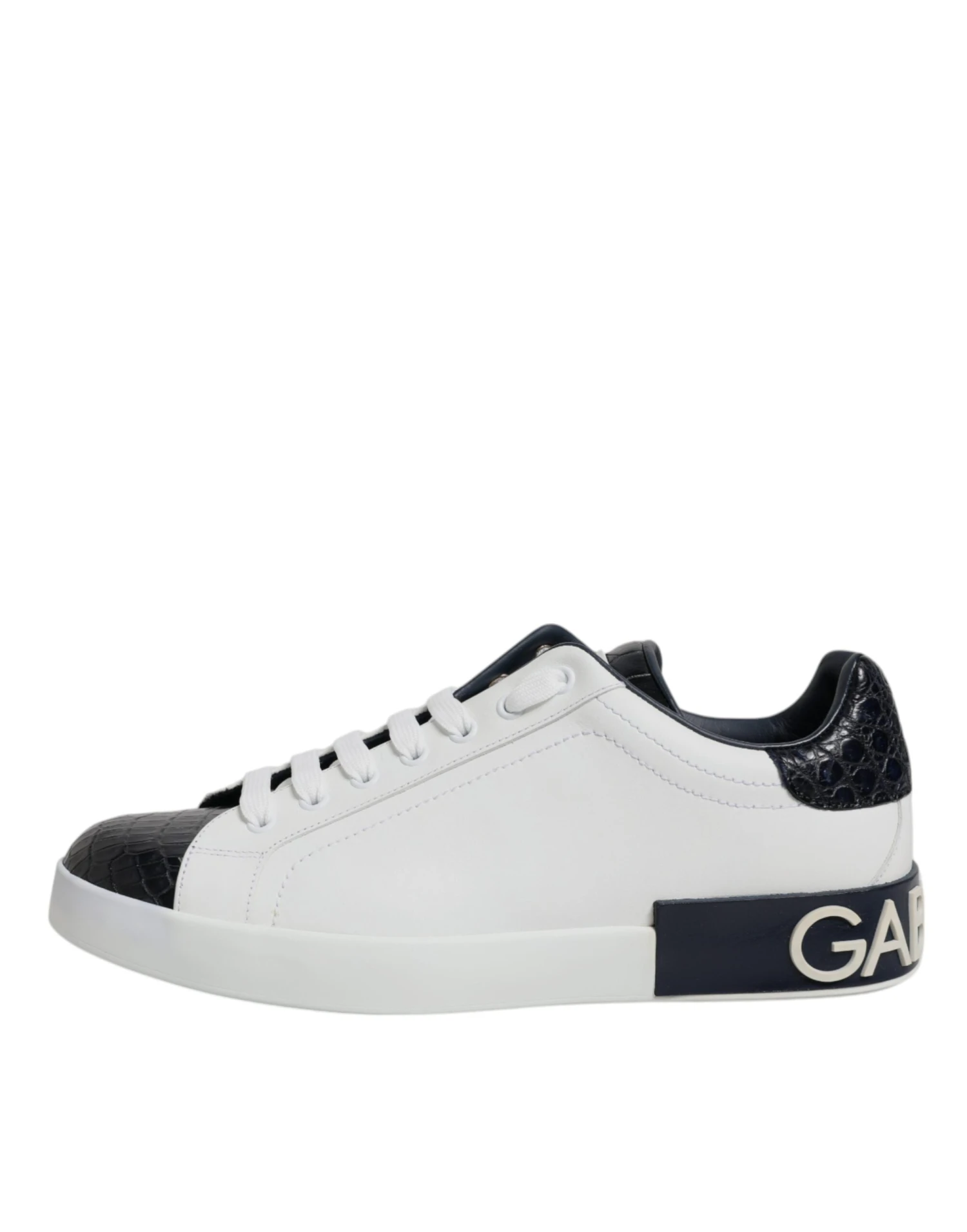 Dolce & Gabbana White Black Leather Portofino Sneaker Men's Shoes (Pre-Owned) 8 Dolce & Gabbana White Black Leather Portofino Sneaker Men's Shoes (Pre-Owned) - Image 6