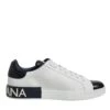 Dolce & Gabbana White Black Leather Portofino Sneaker Men's Shoes (Pre-Owned) -Lux Lair Store 6411887