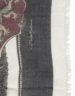 Dolce & Gabbana Multicolor Printed Cashmere Foulard Men's Scarf (Pre-Owned) -Lux Lair Store 6433373