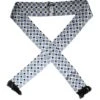 Dolce & Gabbana White Blue Polka Dotted Silk Skinny Men's Scarf (Pre-Owned) -Lux Lair Store 6433799