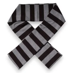 Dolce & Gabbana Black Gray Stripes Wool Neck Wrap Men's Scarf -Lux Lair Store 6434704