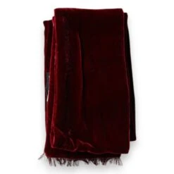 Dolce & Gabbana Maroon Silk Fringes Skinny Neck Wrap Men's Scarf -Lux Lair Store 6434839