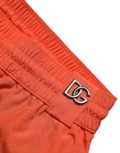 Dolce & Gabbana Orange Polyester Beachwear Shorts 2Pc Men's Swimwear -Lux Lair Store 6467668