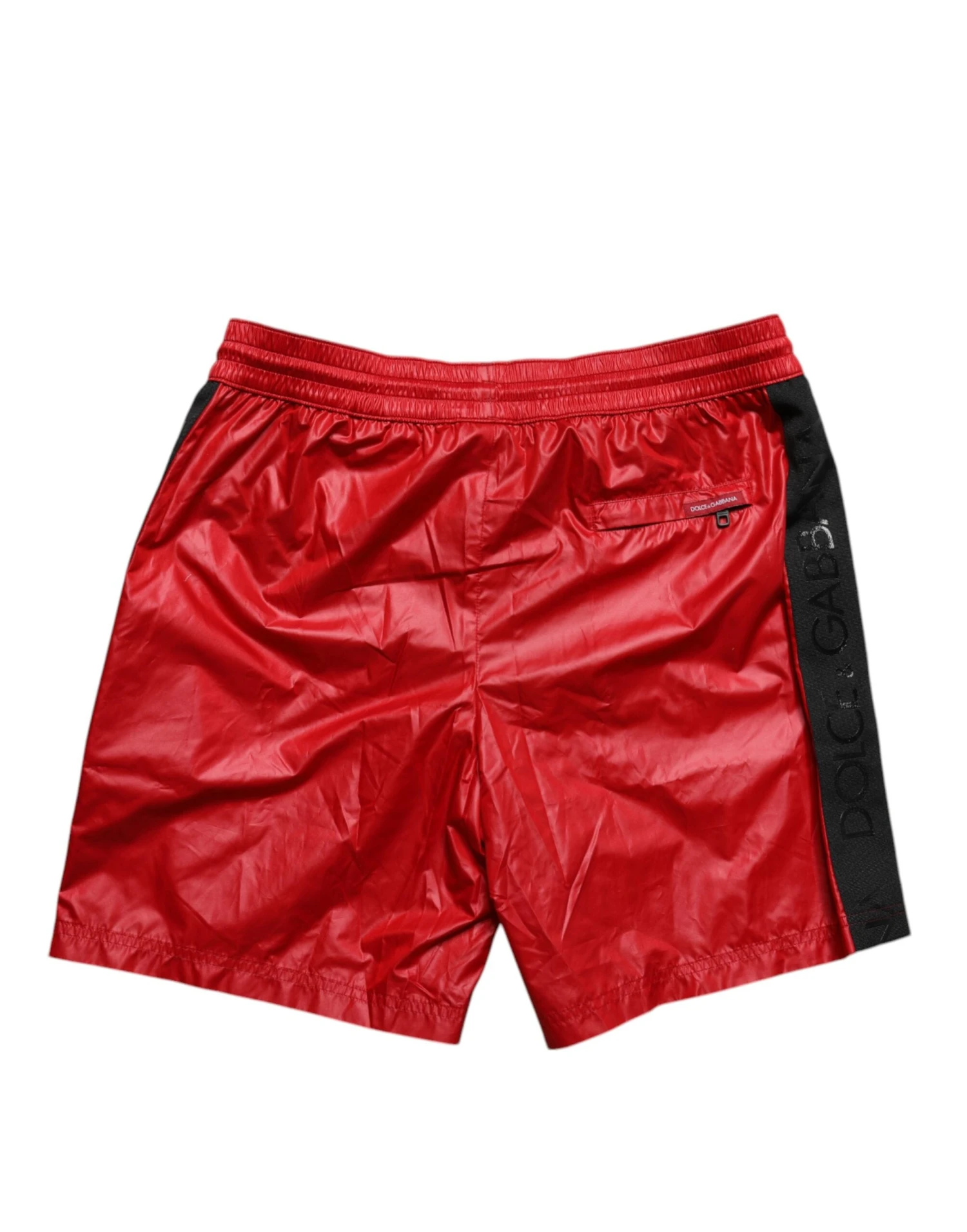 Dolce & Gabbana Red Polyester Beachwear Shorts 2Pc Men's Swimwear 4 Dolce & Gabbana Red Polyester Beachwear Shorts 2Pc Men's Swimwear - Image 2