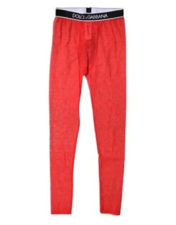 Dolce & Gabbana Red Logo Lace Lingerie Tight Pants Women's Underwear