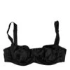 Dolce & Gabbana Black Silk Stretch Balconette Brassiere Women's Underwear -Lux Lair Store 6470491