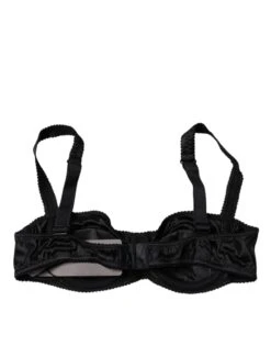 Dolce & Gabbana Black Silk Stretch Balconette Brassiere Women's Underwear -Lux Lair Store 6470493