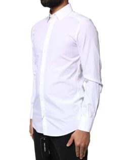 Dolce & Gabbana White Cotton MARTINI Formal Men Dress Men's Shirt (Pre-Owned) -Lux Lair Store 6499421