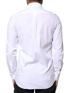 Dolce & Gabbana White Cotton MARTINI Formal Men Dress Men's Shirt (Pre-Owned) -Lux Lair Store 6499422