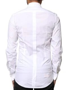 Dolce & Gabbana White GOLD Cotton Poplin Bib Formal Men Dress Men's Shirt (Pre-Owned) 9 Dolce & Gabbana White GOLD Cotton Poplin Bib Formal Men Dress Men's Shirt (Pre-Owned) -Lux Lair Store 6499446
