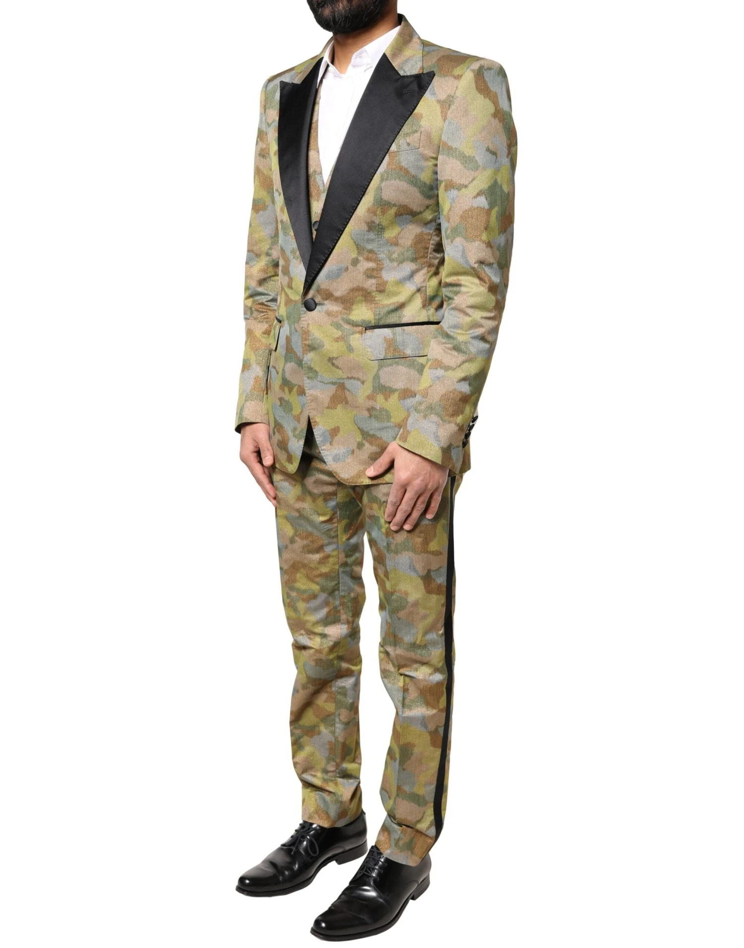 Dolce & Gabbana Multicolor Camouflage SICILIA 3 Piece Men's Suit 4 Dolce & Gabbana Multicolor Camouflage SICILIA 3 Piece Men's Suit - Image 2