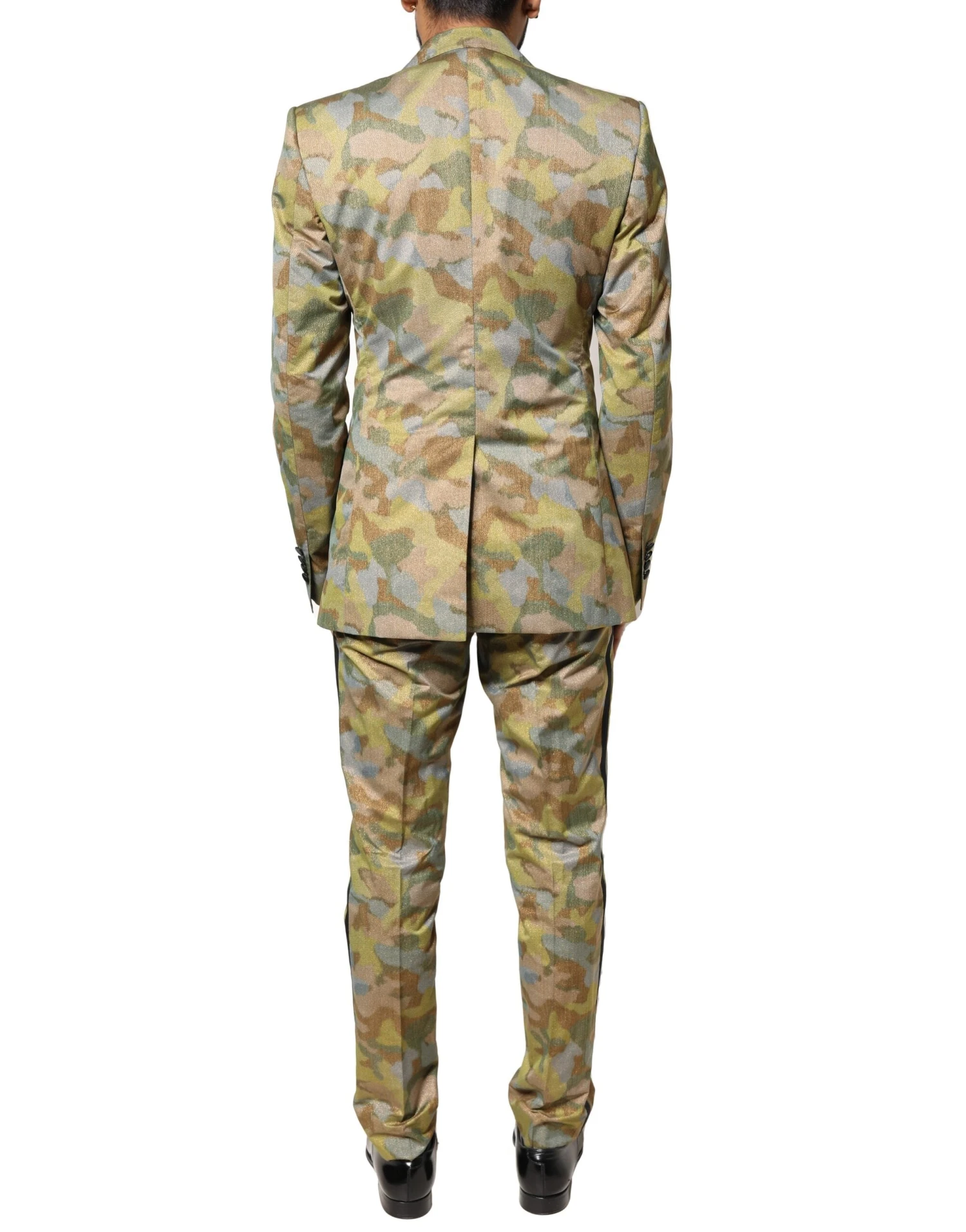 Dolce & Gabbana Multicolor Camouflage SICILIA 3 Piece Men's Suit 5 Dolce & Gabbana Multicolor Camouflage SICILIA 3 Piece Men's Suit - Image 3