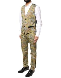 Dolce & Gabbana Multicolor Camouflage SICILIA 3 Piece Men's Suit 11 Dolce & Gabbana Multicolor Camouflage SICILIA 3 Piece Men's Suit -Lux Lair Store 6499485
