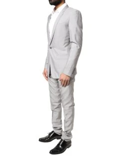 Dolce & Gabbana Light Gray Wool GOLD 2 Piece Formal Men's Suit 8 Dolce & Gabbana Light Gray Wool GOLD 2 Piece Formal Men's Suit -Lux Lair Store 6499494