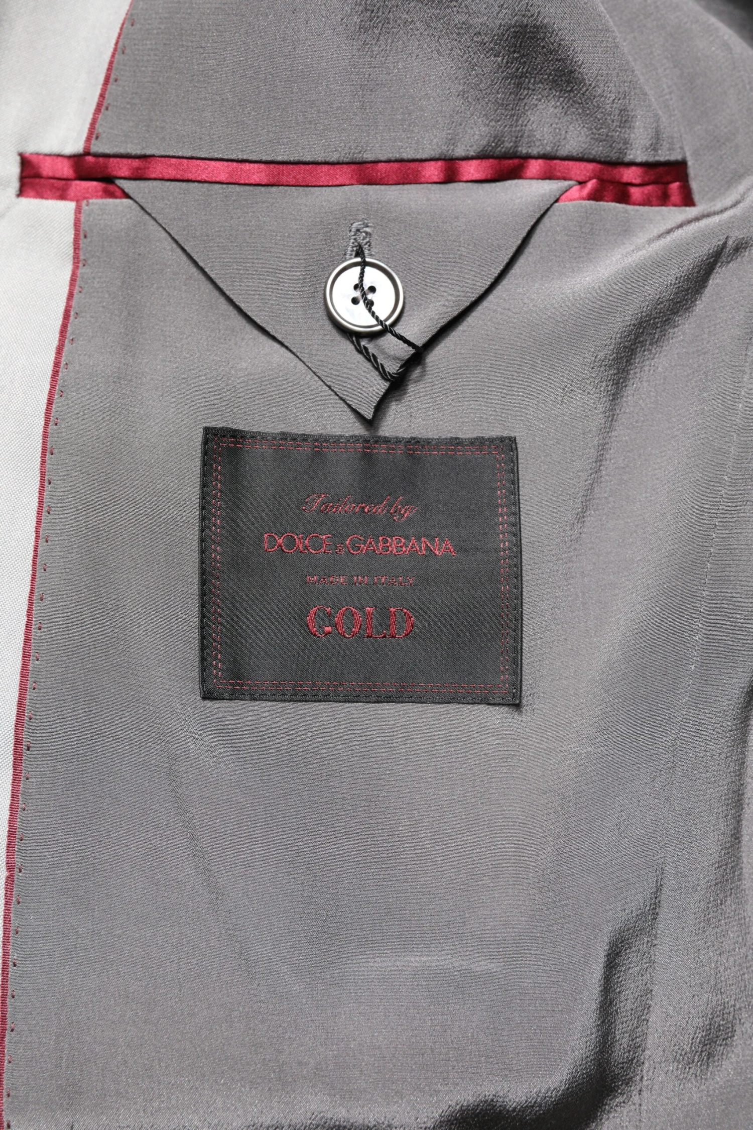 Dolce & Gabbana Light Gray Wool GOLD 2 Piece Formal Men's Suit 7 Dolce & Gabbana Light Gray Wool GOLD 2 Piece Formal Men's Suit - Image 5