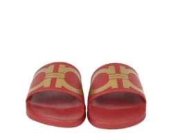 Salvatore Ferragamo Men's Groove Red Rubber Sandal -Lux Lair Store 654658 groove 8 20m 3