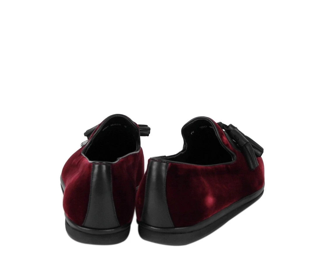 Salvatore Ferragamo Men's Finnegan Dark Red Velvet Tassel Loafer 656327 (10 M) 6 Salvatore Ferragamo Men's Finnegan Dark Red Velvet Tassel Loafer 656327 (10 M) - Image 4