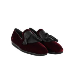 Salvatore Ferragamo Men's Dark Red Finnegan Velvet Tassel Loafer 656327 -Lux Lair Store 656327 finnegan 12 20m 4