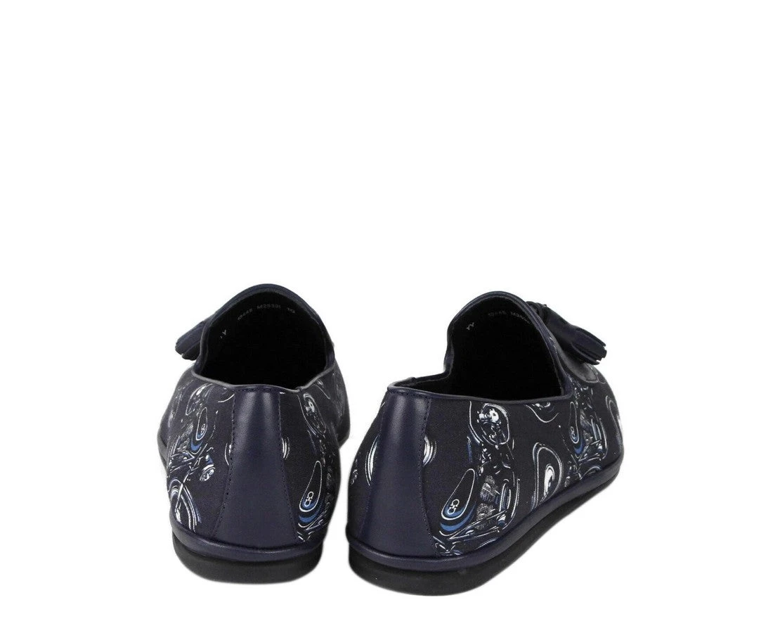 Salvatore Ferragamo Men's Finnegan Deep Blue Fabric Tassel Loafer 7 Salvatore Ferragamo Men's Finnegan Deep Blue Fabric Tassel Loafer - Image 5