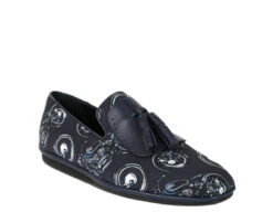 Salvatore Ferragamo Men's Finnegan Deep Blue Fabric Tassel Loafer 26 Salvatore Ferragamo Men's Finnegan Deep Blue Fabric Tassel Loafer -Lux Lair Store 661016 finnegan 11m 1