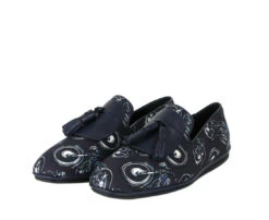 Salvatore Ferragamo Men's Finnegan Deep Blue Fabric Tassel Loafer 27 Salvatore Ferragamo Men's Finnegan Deep Blue Fabric Tassel Loafer -Lux Lair Store 661016 finnegan 11m 2