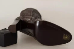 Dolce & Gabbana Brown Exotic Leather Heels High Boots Women's Shoes (Pre-Owned) 9 Dolce & Gabbana Brown Exotic Leather Heels High Boots Women's Shoes (Pre-Owned) -Lux Lair Store 6644949