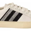 Marc Jacobs White Leather Crystal Embellished Sneakers Women's Shoes (Pre-Owned)