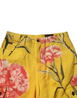 Dolce & Gabbana Yellow Floral Cargo Denim Men Bermuda Men's Shorts 10 Dolce & Gabbana Yellow Floral Cargo Denim Men Bermuda Men's Shorts -Lux Lair Store 6666013