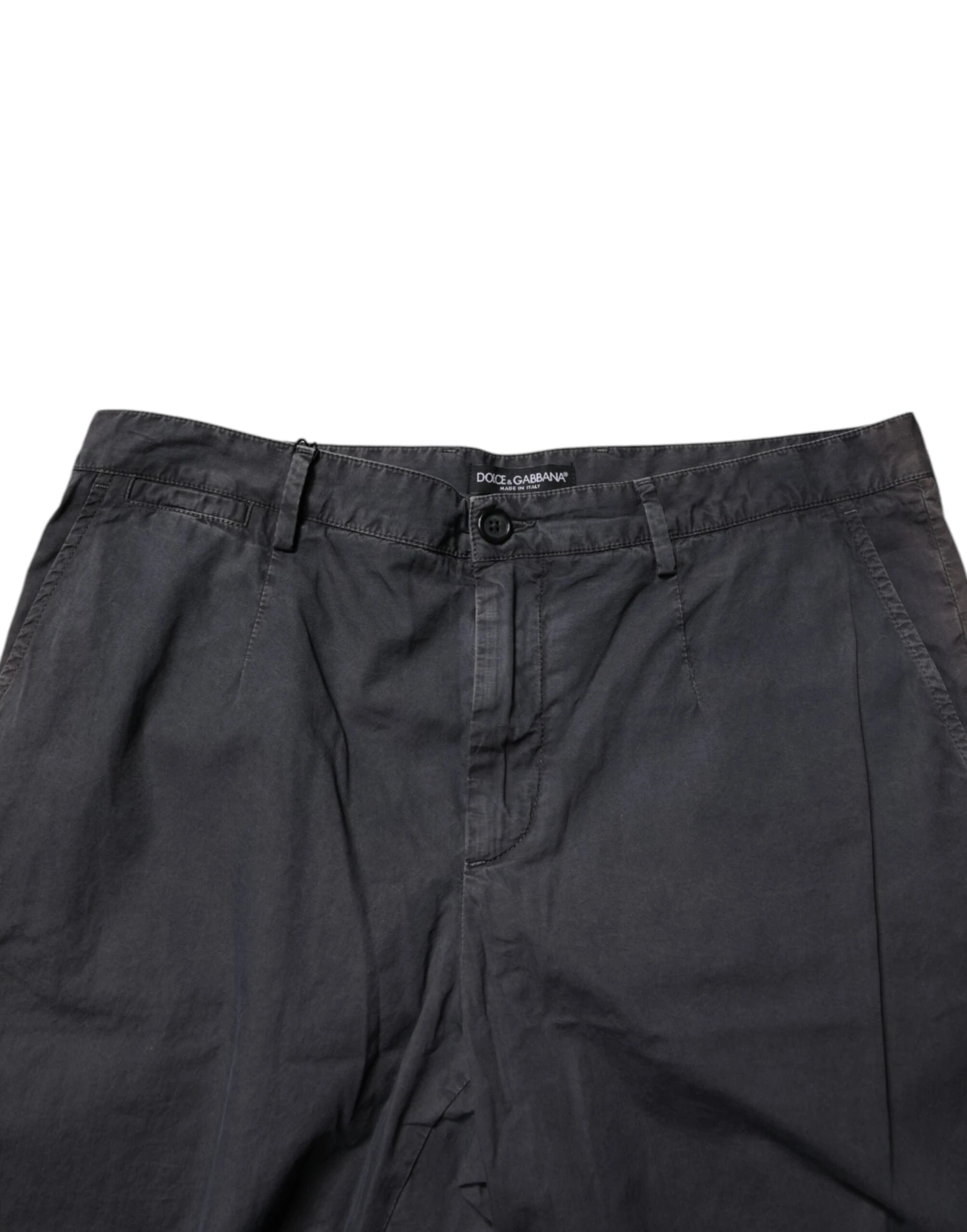 Dolce & Gabbana Dark Gray Cotton Mid Waist Men Bermuda Men's Shorts (Pre-Owned) 6 Dolce & Gabbana Dark Gray Cotton Mid Waist Men Bermuda Men's Shorts (Pre-Owned) - Image 4