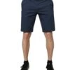 Dolce & Gabbana Blue Cotton Mid Waist Men Bermuda Men's Shorts 2 Dolce & Gabbana Blue Cotton Mid Waist Men Bermuda Men's Shorts -Lux Lair Store 6666437