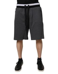 Dolce & Gabbana Dark Gray Cotton Bermuda SweatMen's Men's Shorts (Pre-Owned)