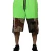Dolce & Gabbana Green Patchwork Cargo Bermuda Men's Shorts (Pre-Owned) -Lux Lair Store 6667771