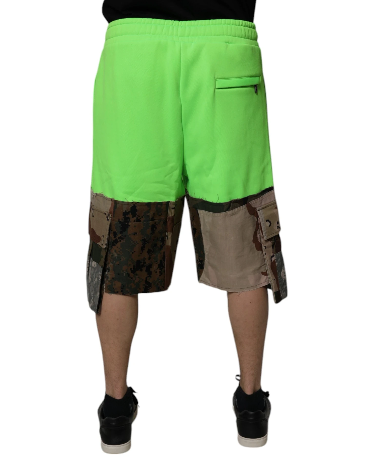 Dolce & Gabbana Green Patchwork Cargo Bermuda Men's Shorts (Pre-Owned) 5 Dolce & Gabbana Green Patchwork Cargo Bermuda Men's Shorts (Pre-Owned) - Image 3