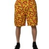 Dolce & Gabbana Yellow Cherry Print Cotton Men Bermuda Men's Shorts -Lux Lair Store 6668090