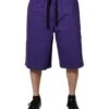 Dolce & Gabbana Purple Cotton Men Bermuda SweatMen's Men's Shorts -Lux Lair Store 6669063