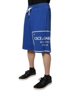Dolce & Gabbana Blue Logo Cotton Bermuda SweatMen's Men's Shorts 7 Dolce & Gabbana Blue Logo Cotton Bermuda SweatMen's Men's Shorts -Lux Lair Store 6669089