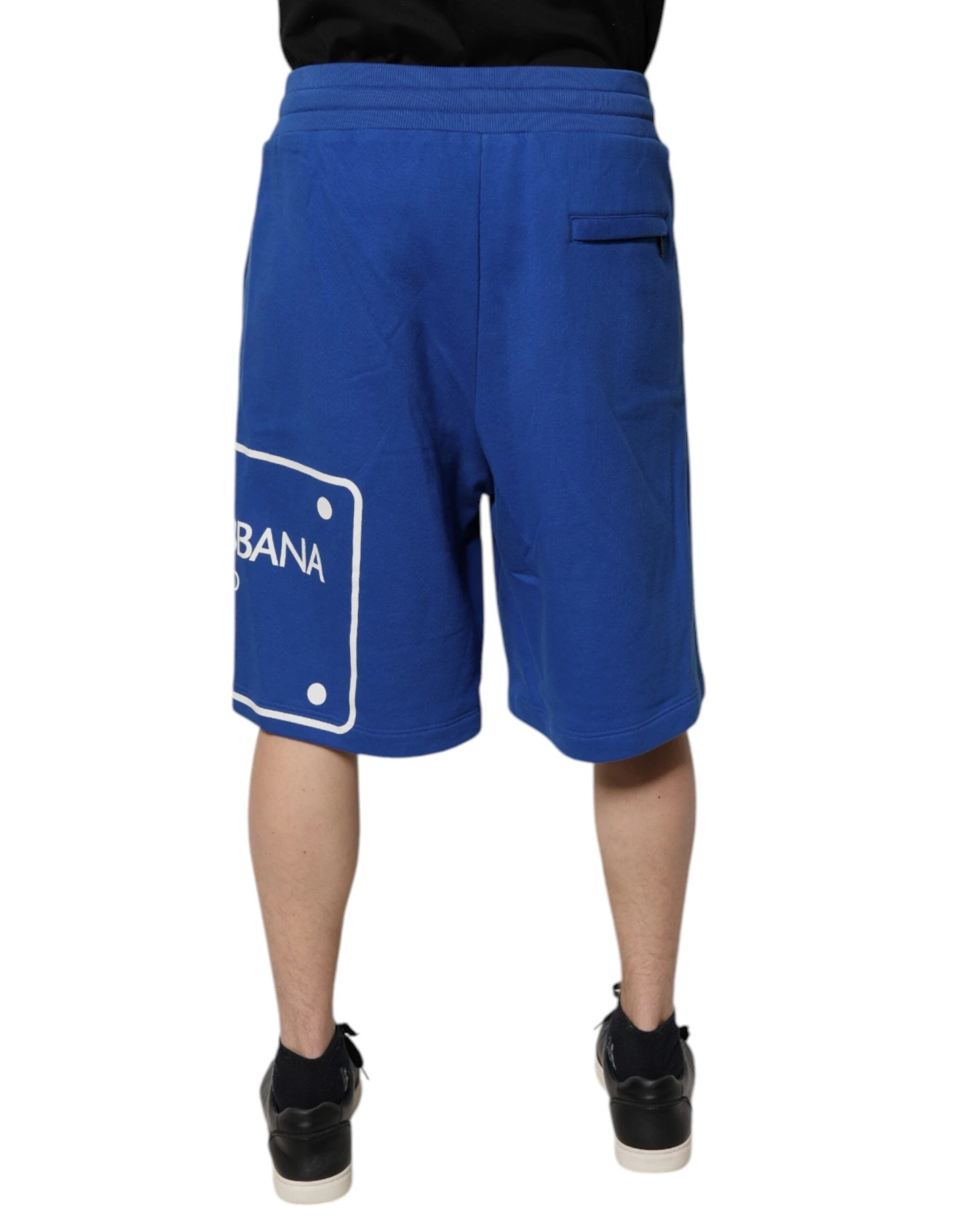 Dolce & Gabbana Blue Logo Cotton Bermuda SweatMen's Men's Shorts 5 Dolce & Gabbana Blue Logo Cotton Bermuda SweatMen's Men's Shorts - Image 3