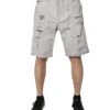 Dolce & Gabbana Light Gray Tattered Men Denim Bermuda Men's Shorts -Lux Lair Store 6669392