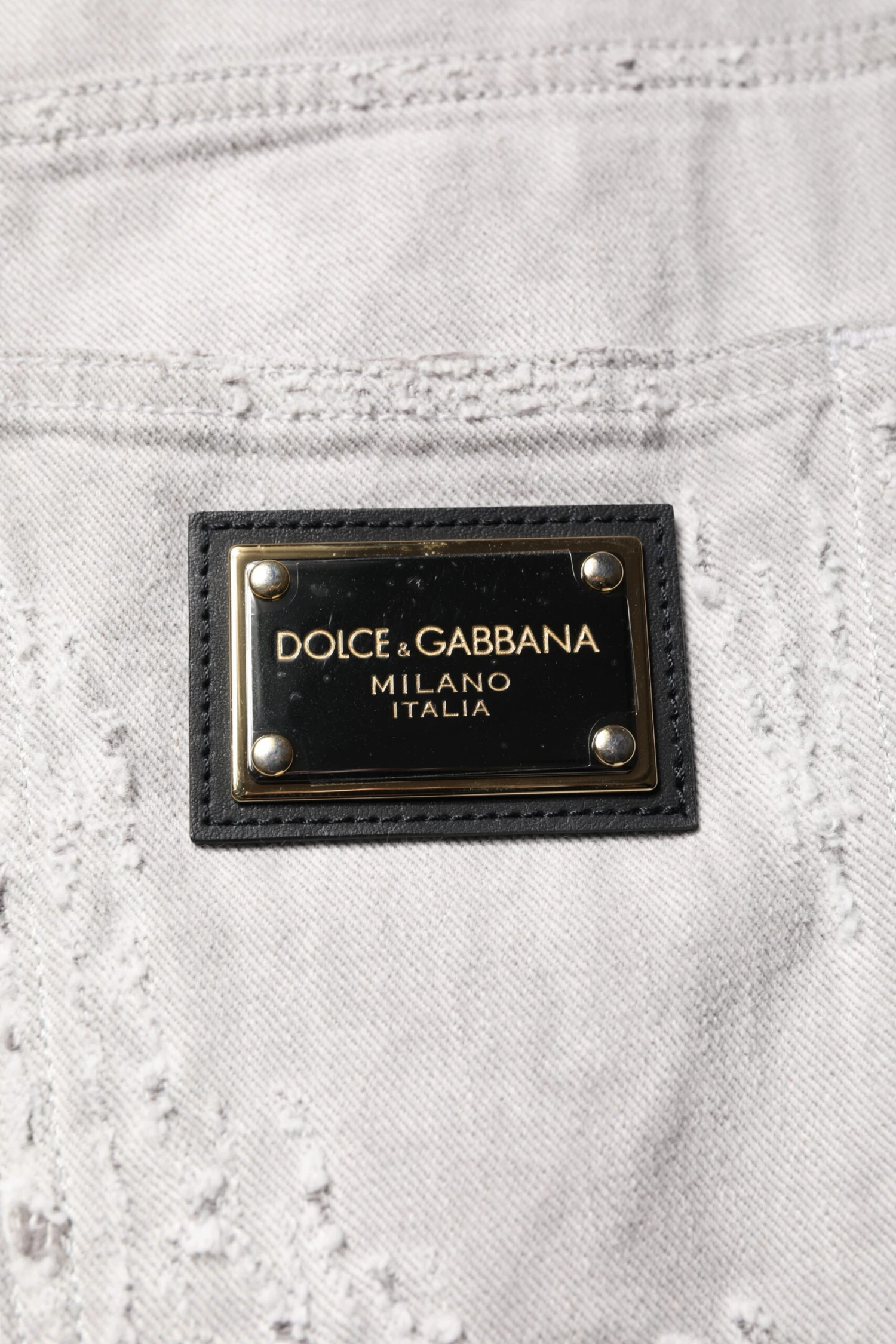 Dolce & Gabbana Light Gray Tattered Men Denim Bermuda Men's Shorts 7 Dolce & Gabbana Light Gray Tattered Men Denim Bermuda Men's Shorts - Image 5