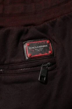 Dolce & Gabbana Bordeaux Cotton Bermuda SweatMen's Men's Shorts (Pre-Owned) -Lux Lair Store 6669413