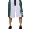 Dolce & Gabbana White Green Men Jersey SweatMen's Men's Shorts (Pre-Owned)